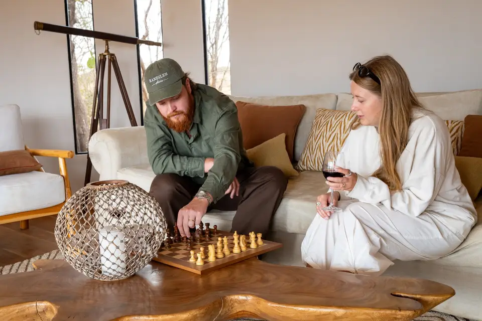A relaxing game of chess at Randilen Plains Lodge