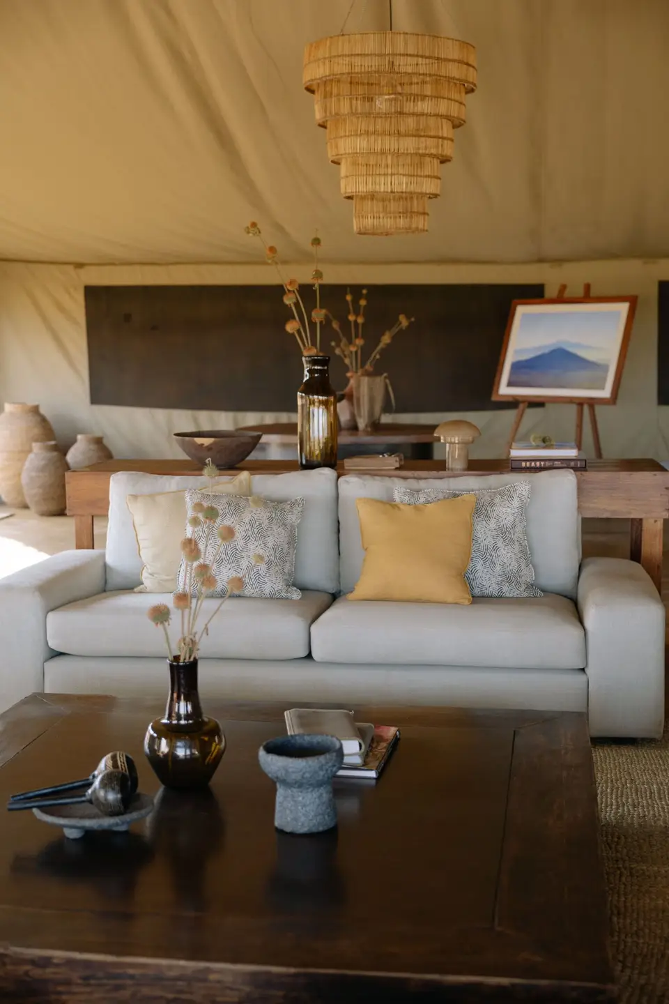 Relax in the mess tent